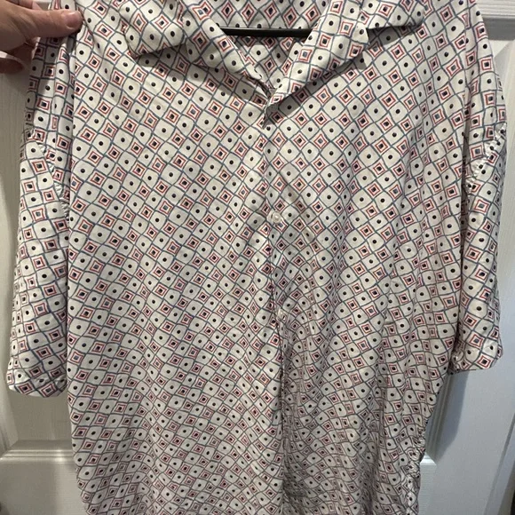 Abercrombie & Fitch Men's Shirt with Red and Blue Pattern - Picture 1 of 3